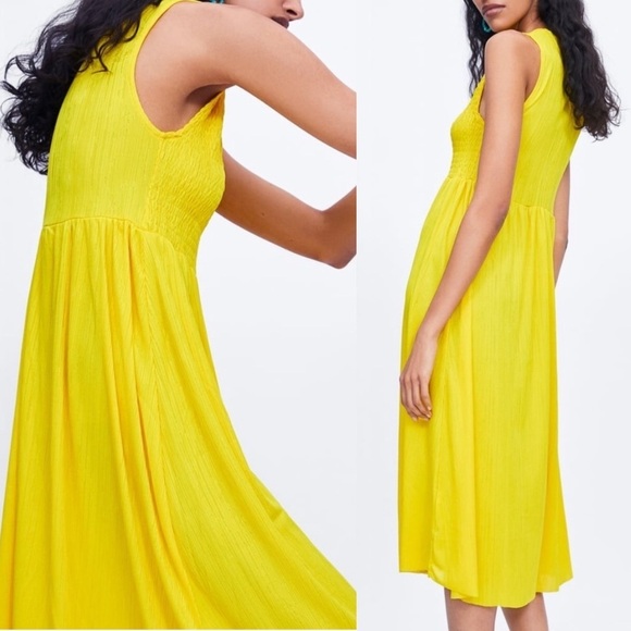 ZARA Elasticized Dress - Picture 6 of 8